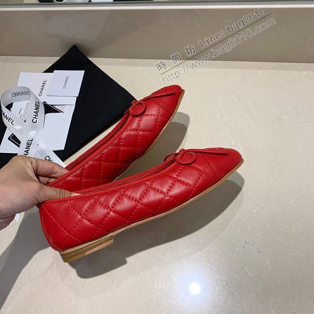Chanel女鞋 香奈兒頂級芭蕾舞鞋 Chanel羊皮舒適平底鞋  naq1064